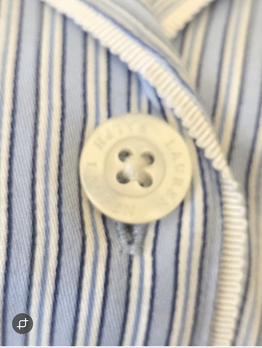 Ralph Lauren Lauren Women's Sz M Sleep Shirt Blue & White Strips Cotton Blend - Picture 13 of 13